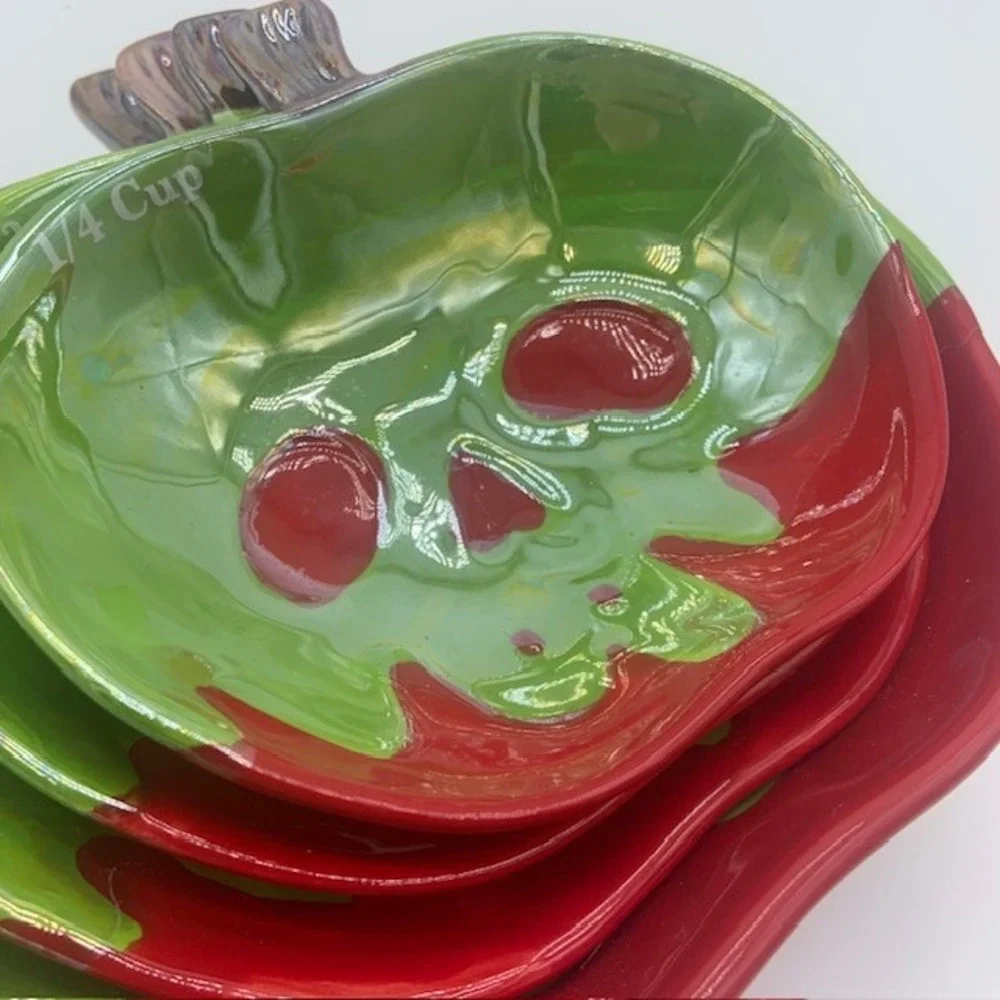 Disney Villains Poison Apple Measuring Cups Set 4 Snow White Halloween Ceramic